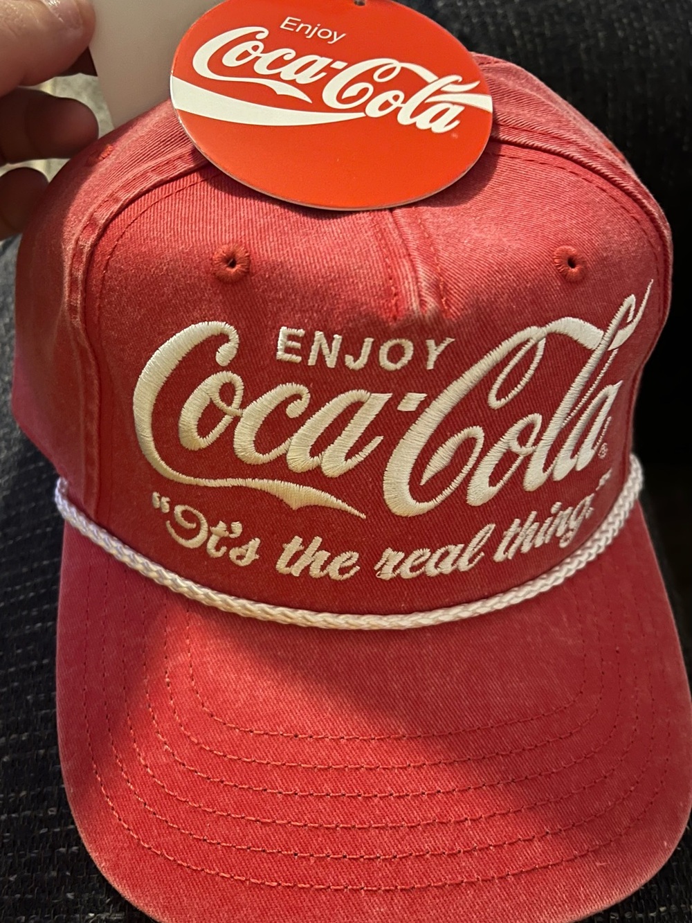 Coca-Cola Red and White Logo Cotton Cap